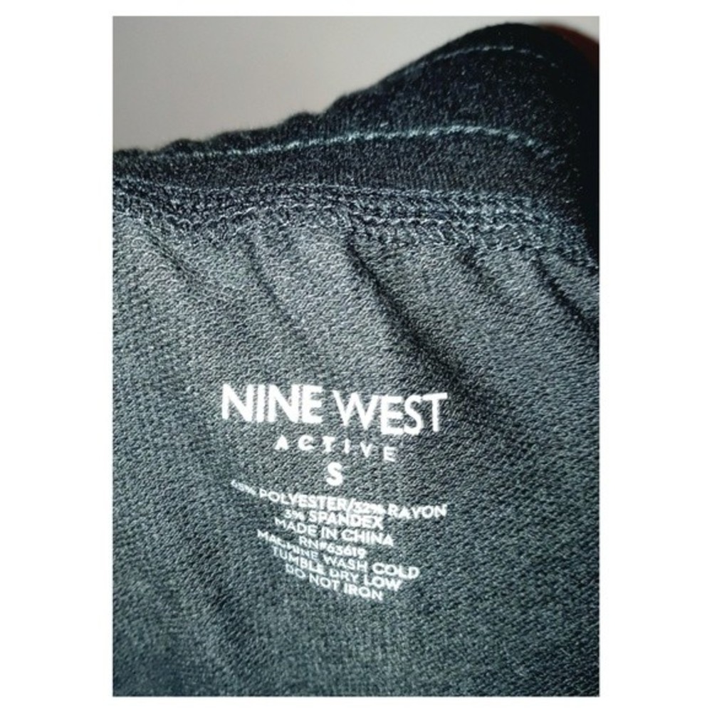Nine West Active Wear French Terry Black Joggers NWT - Picture 8 of 9